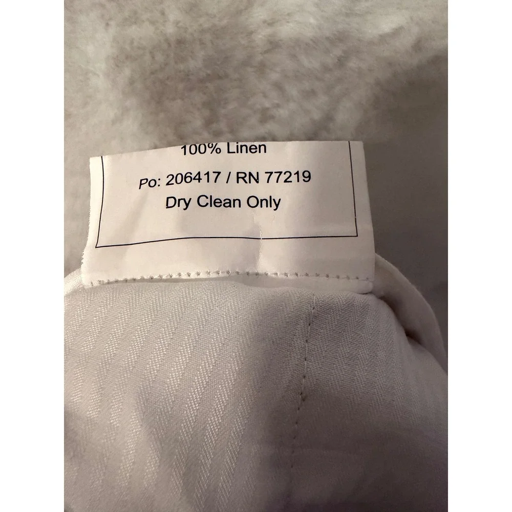 Mens Tan Linen Blend Dress Pants Khaki Straight Leg Trousers Size 34x26 Summer